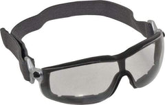 MCR Safety - Size Universal, Clear Polycarbonate Anti-Fog & Scratch Resistant Lens, Hybrid Safety Glasses/Goggles - Indirect Vent, Black Nylon Frame - Industrial Tool & Supply