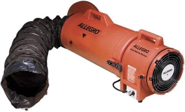 Allegro - 900 CFM, Electrical AC Axial Blower Kit - 8 Inch Inlet/Outlet, 0.33 HP, 115 Max Voltage Rating, Explosion Proof - Industrial Tool & Supply