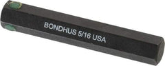 Bondhus - 5/16" Hex Drive Bit - 2" OAL - Industrial Tool & Supply