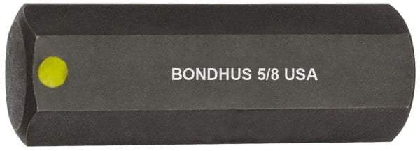 Bondhus - 5/8" Hex Drive Bit - 2" OAL - Industrial Tool & Supply