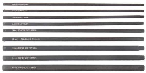 Bondhus - 9 Piece Hex Drive Bit Set - Star Point - Industrial Tool & Supply