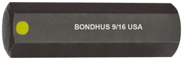 Bondhus - 9/16" Hex Drive Bit - Industrial Tool & Supply