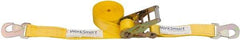 Value Collection - 27' Long x 2" Wide, 3,300 Lb Basket Capacity, 1,600 Lb Vertical Capacity, 1 Ply, Polyester Web Sling - Yellow - Industrial Tool & Supply