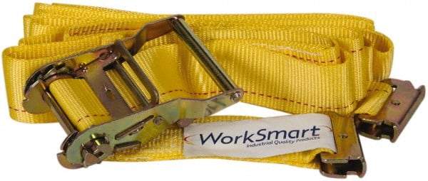 Value Collection - 20' Long x 2" Wide, 1 Ply, Polyester Web Sling - Yellow - Industrial Tool & Supply