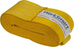 Value Collection - 27' Long x 4" Wide, 1 Ply, Polyester Web Sling - Yellow - Industrial Tool & Supply