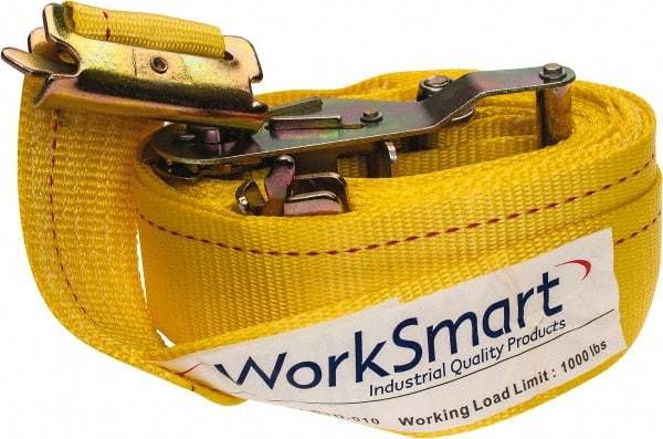 Value Collection - 16' Long x 2" Wide, 1 Ply, Polyester Web Sling - Yellow - Industrial Tool & Supply