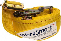 Value Collection - 16' Long x 2" Wide, 1 Ply, Polyester Web Sling - Yellow - Industrial Tool & Supply