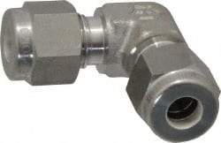 Ham-Let - 1/4" OD, Grade 316Stainless Steel Union Elbow - Comp x Comp Ends - Industrial Tool & Supply