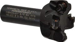 Kennametal - 47° Lead Angle, 1.8560" Max Cut Diam, 1-1/2" Min Cut Diam, 0.138" Max Depth of Cut, Indexable Chamfer & Angle End Mill - 4 Inserts, OF.T 53AF.N.. Insert Style, 77.4mm OAL, Straight Shank - Industrial Tool & Supply