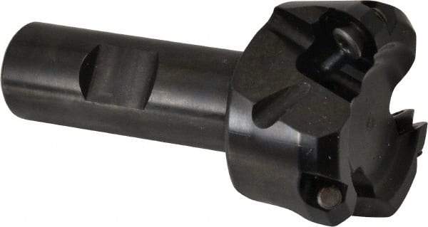 Kennametal - 47° Lead Angle, 1.8560" Max Cut Diam, 1-1/2" Min Cut Diam, 0.138" Max Depth of Cut, Indexable Chamfer & Angle End Mill - 3 Inserts, OF.T 53AF.N.. Insert Style, 77.4mm OAL, Straight Shank - Industrial Tool & Supply