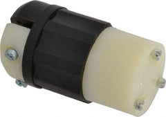 Leviton - 125 VAC, 20 Amp, L5-30R Configuration, Industrial Grade, Self Grounding Connector - 1 Phase, 2 Poles, 0.385 to 0.86 Inch Cord Diameter - Industrial Tool & Supply
