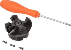 Kennametal - 50.04mm Cut Diam, 3/4" Arbor Hole, 6.6mm Max Depth of Cut, 45° Indexable Chamfer & Angle Face Mill - 4 Inserts, SEKT 1404... Insert, Right Hand Cut, 4 Flutes, Series KSSM - Industrial Tool & Supply