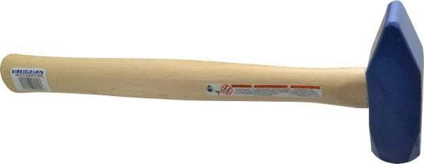 Vaughan Bushnell - 2-1/2 Lb Head Blacksmith's Hammer - 15-1/2" OAL, 14-1/2" Long Wood Handle, 1-1/2" Face Diam - Industrial Tool & Supply