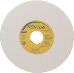 Norton - 7" Diam x 1-1/4" Hole x 1/8" Thick, K Hardness, 100 Grit Surface Grinding Wheel - Aluminum Oxide, Type 1, Fine Grade, 3,550 Max RPM, Vitrified Bond, No Recess - Industrial Tool & Supply
