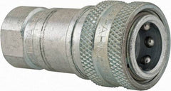 Parker - 1/4 NPTF Steel Hydraulic Hose Female Pipe Thread Coupler - 5,000 psi - Industrial Tool & Supply