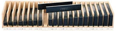 Suburban Tool - 44 Piece, 6 Inch Long Tool Steel Parallel Set - 1/2 to 1-13/16 Inch High, 1/4 to 1/4 Inch Thick, 55-62 RC Hardness, Sold as 22 Pair - Industrial Tool & Supply
