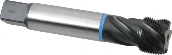 Emuge - 1-3/8 - 12 UNF, 5 Flute, Oxide Finish Cobalt Medium Spiral Flute Tap - Industrial Tool & Supply