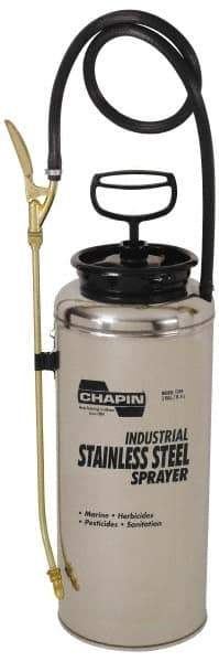 Chapin - 3 Gal Garden Hand Sprayer - Stainless Steel Tank, Wide Mouth, Reinforced Hose, For Industrial Applications - Industrial Tool & Supply