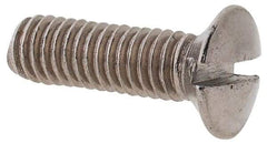 Value Collection - M3x0.50 Metric Coarse, 10mm OAL Slotted Drive Machine Screw - Oval Head, Grade 18-8 & A2 Stainless Steel, Uncoated, Without Washer - Industrial Tool & Supply