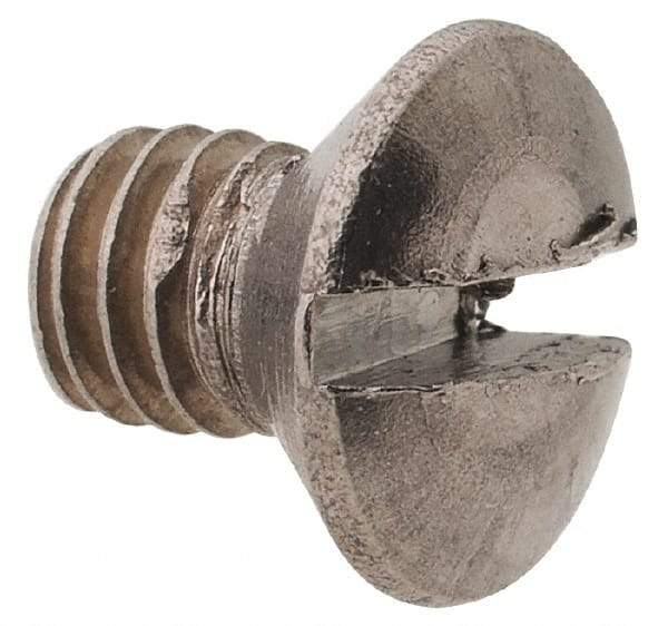 Value Collection - M4x0.70 Metric Coarse, 6mm OAL Slotted Drive Machine Screw - Oval Head, Grade 18-8 & A2 Stainless Steel, Uncoated, Without Washer - Industrial Tool & Supply