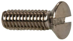 Value Collection - M4x0.70 Metric Coarse, 12mm OAL Slotted Drive Machine Screw - Oval Head, Grade 18-8 & A2 Stainless Steel, Uncoated, Without Washer - Industrial Tool & Supply