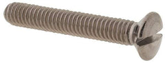 Value Collection - M4x0.70 Metric Coarse, 25mm OAL Slotted Drive Machine Screw - Oval Head, Grade 18-8 & A2 Stainless Steel, Uncoated, Without Washer - Industrial Tool & Supply