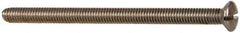 Value Collection - M4x0.70 Metric Coarse, 60mm OAL Slotted Drive Machine Screw - Oval Head, Grade 18-8 & A2 Stainless Steel, Uncoated, Without Washer - Industrial Tool & Supply
