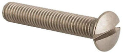 Value Collection - M5x0.80 Metric Coarse, 30mm OAL Slotted Drive Machine Screw - Oval Head, Grade 18-8 & A2 Stainless Steel, Uncoated, Without Washer - Industrial Tool & Supply