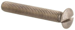 Value Collection - M5x0.80 Metric Coarse, 35mm OAL Slotted Drive Machine Screw - Oval Head, Grade 18-8 & A2 Stainless Steel, Uncoated, Without Washer - Industrial Tool & Supply