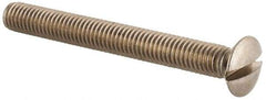 Value Collection - M5x0.80 Metric Coarse, 45mm OAL Slotted Drive Machine Screw - Oval Head, Grade 18-8 & A2 Stainless Steel, Uncoated, Without Washer - Industrial Tool & Supply