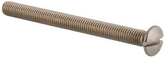 Value Collection - M5x0.80 Metric Coarse, 60mm OAL Slotted Drive Machine Screw - Oval Head, Grade 18-8 & A2 Stainless Steel, Uncoated, Without Washer - Industrial Tool & Supply
