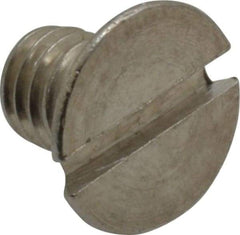 Value Collection - M6x1.00 Metric Coarse, 8mm OAL Slotted Drive Machine Screw - Oval Head, Grade 18-8 & A2 Stainless Steel, Uncoated, Without Washer - Industrial Tool & Supply