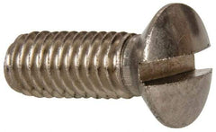 Value Collection - M6x1.00 Metric Coarse, 16mm OAL Slotted Drive Machine Screw - Oval Head, Grade 18-8 & A2 Stainless Steel, Uncoated, Without Washer - Industrial Tool & Supply