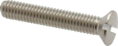 Value Collection - M6x1.00 Metric Coarse, 35mm OAL Slotted Drive Machine Screw - Oval Head, Grade 18-8 & A2 Stainless Steel, Uncoated, Without Washer - Industrial Tool & Supply