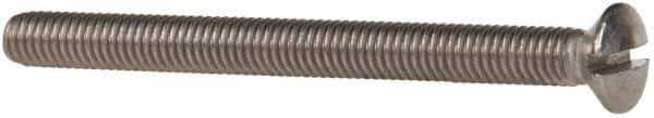 Value Collection - M6x1.00 Metric Coarse, 70mm OAL Slotted Drive Machine Screw - Oval Head, Grade 18-8 & A2 Stainless Steel, Uncoated, Without Washer - Industrial Tool & Supply