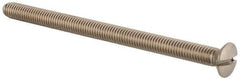 Value Collection - M6x1.00 Metric Coarse, 90mm OAL Slotted Drive Machine Screw - Oval Head, Grade 18-8 & A2 Stainless Steel, Uncoated, Without Washer - Industrial Tool & Supply