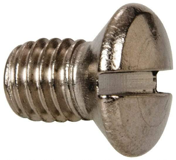 Value Collection - M8x1.25 Metric Coarse, 12mm OAL Slotted Drive Machine Screw - Oval Head, Grade 18-8 & A2 Stainless Steel, Uncoated, Without Washer - Industrial Tool & Supply