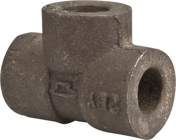 Made in USA - Size 1/4", Class 3,000, Forged Carbon Steel Black Pipe Tee - 3,000 psi, Socket Weld End Connection - Industrial Tool & Supply