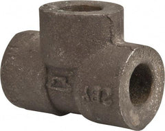 Made in USA - Size 1/4", Class 3,000, Forged Carbon Steel Black Pipe Tee - 3,000 psi, Socket Weld End Connection - Industrial Tool & Supply