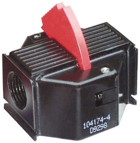 ARO/Ingersoll-Rand - Filter Safety Lockout Valve - 2-1/2" High x 2.6" Wide, For Use with ARO Filter/Regulator-Lubricators - Industrial Tool & Supply
