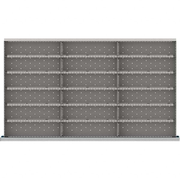 LISTA - 18-Compartment Drawer Divider Layout for 3.15" High Drawers - Industrial Tool & Supply