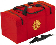 Ergodyne - 2 Pocket, 6750 Cubic Inch, 1000D Nylon Empty Gear Bag - 14 Inch Wide x 15 Inch Deep x 15 Inch High, Red, Fire and Rescue Logo, Model No. 5060 - Industrial Tool & Supply