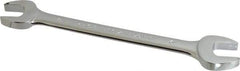 Blackhawk by Proto - 18mm x 19mm Standard Open End Wrench - 8-57/64" OAL, Double End, Chrome Finish, 15° Head Angle - Industrial Tool & Supply