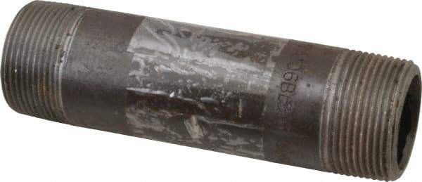 Value Collection - Schedule 80, 1-1/4" Diam x 5-1/2" Long Black Pipe Nipple - Threaded - Industrial Tool & Supply