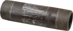 Value Collection - Schedule 80, 1-1/4" Diam x 5-1/2" Long Black Pipe Nipple - Threaded - Industrial Tool & Supply