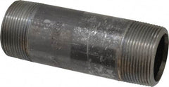 Value Collection - Schedule 80, 1-1/2" Diam x 5" Long Black Pipe Nipple - Threaded - Industrial Tool & Supply