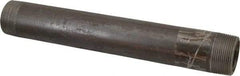 Value Collection - Schedule 80, 1-1/2" Diam x 12" Long Black Pipe Nipple - Threaded - Industrial Tool & Supply