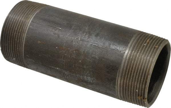 Value Collection - Schedule 80, 3" Diam x 8" Long Black Pipe Nipple - Threaded - Industrial Tool & Supply