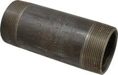 Value Collection - Schedule 80, 3" Diam x 8" Long Black Pipe Nipple - Threaded - Industrial Tool & Supply