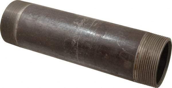 Value Collection - Schedule 80, 3" Diam x 12" Long Black Pipe Nipple - Threaded - Industrial Tool & Supply